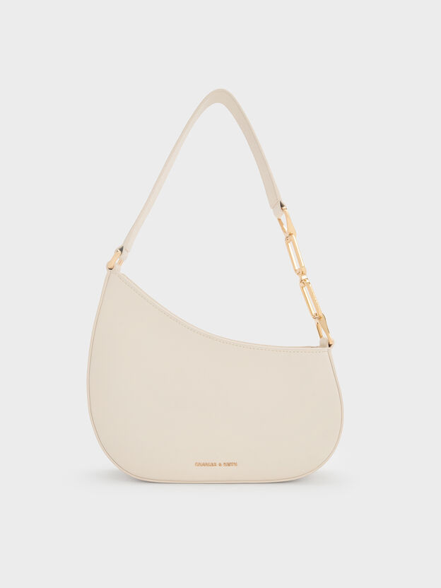 Agatha Chain-Strap Shoulder Bag, Cream, hi-res