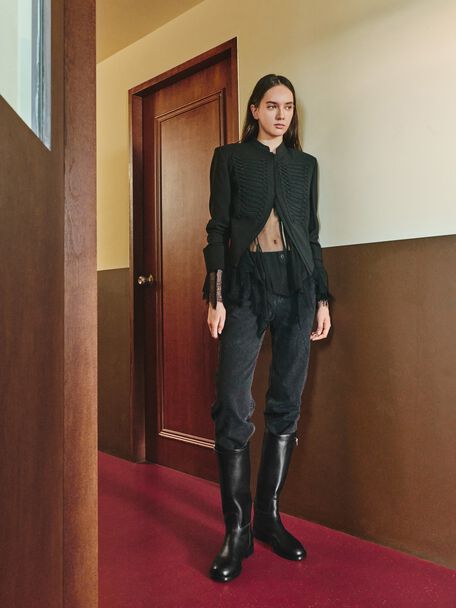 Griselda Knee-High Boots, Black, hi-res