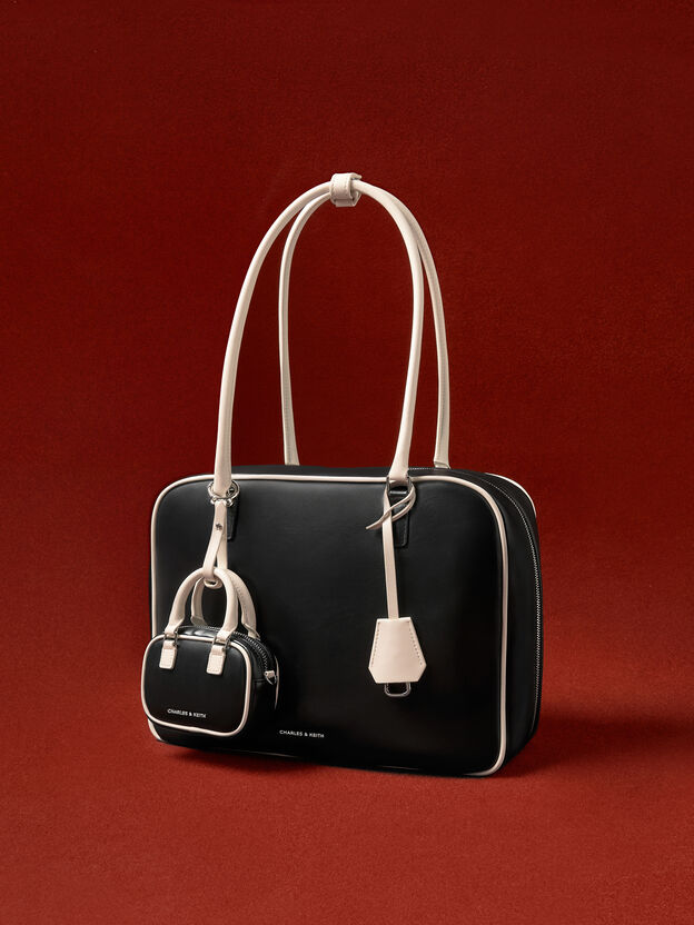 Large Sianna Two-Tone Bowling Bag, Multi, hi-res