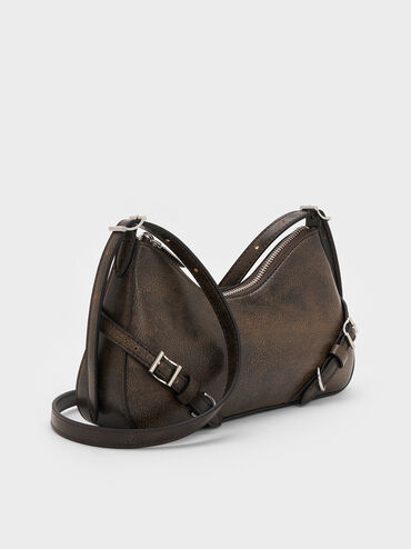 Sloane Shoulder Bag, Dark Brown, hi-res