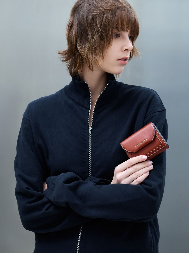 Enola Small Wallet, Brick, hi-res