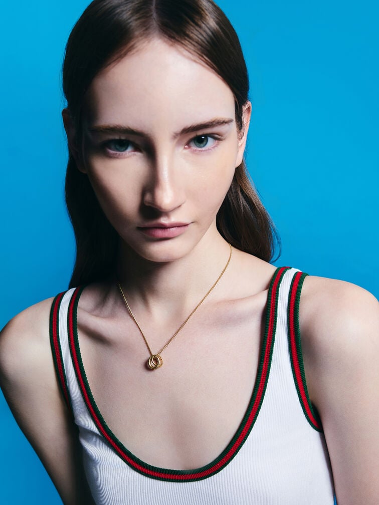 Maeve Pearl-Embellished Necklace, Gold, hi-res