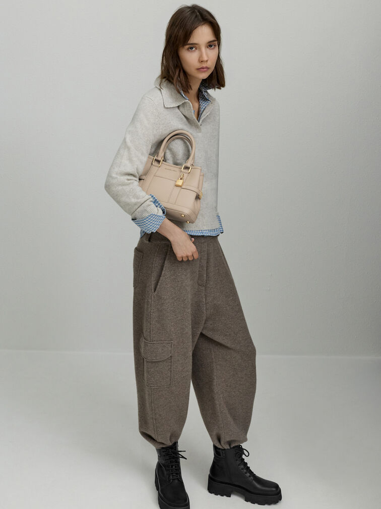 Mini Scottie Tote Bag, Taupe, hi-res