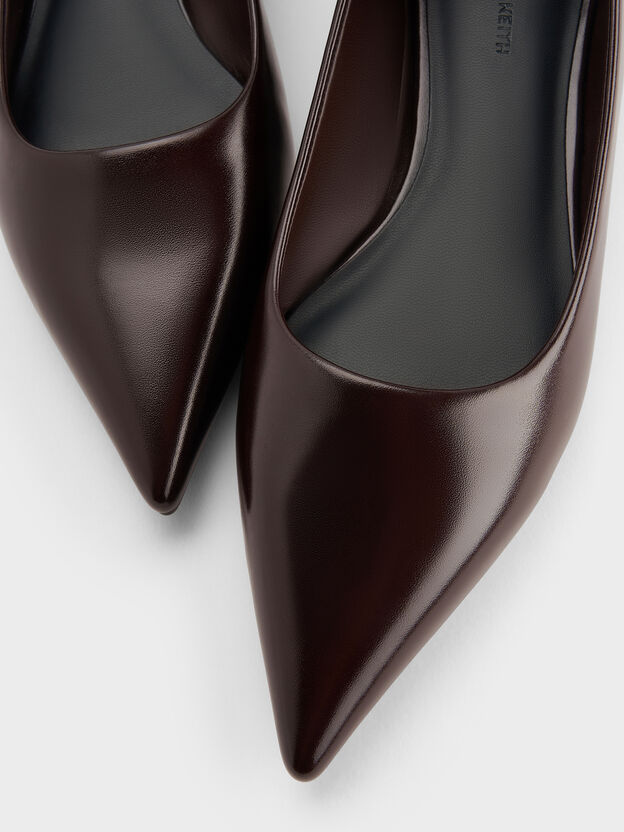 Erinna Metallic-Accent Pointed Flats, Burgundy, hi-res