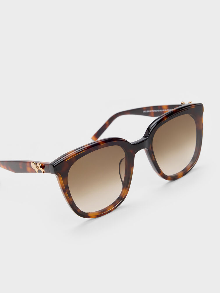 Paige Bow Square Sunglasses, T. Shell, hi-res