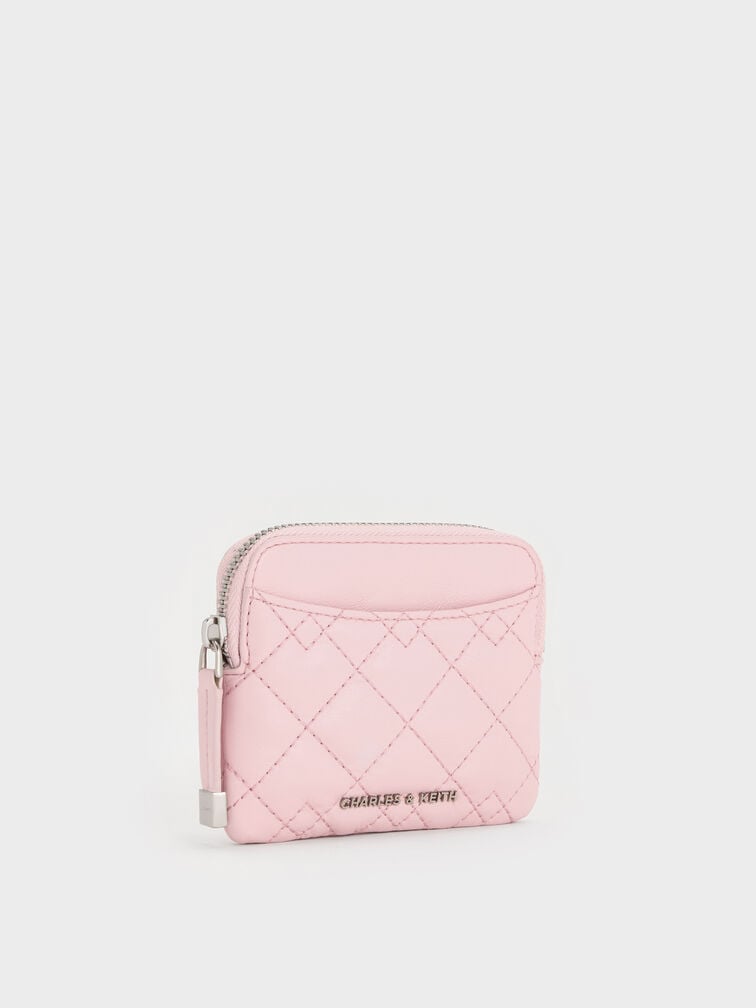Duo Quilted Card Holder, Cotton Candy Pink, hi-res