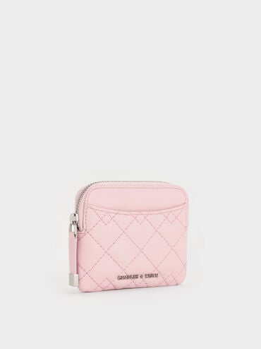Duo Quilted Card Holder, Cotton Candy Pink, hi-res