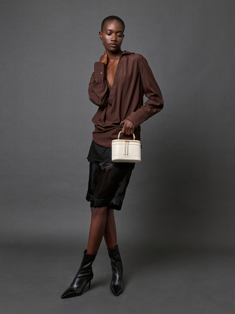 Enola Top Handle Vanity Bag, Cream, hi-res