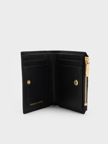 Duo Quilted Small Wallet, Black, hi-res