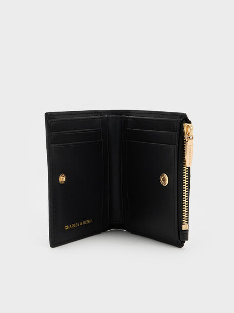 Duo Quilted Small Wallet, Black, hi-res