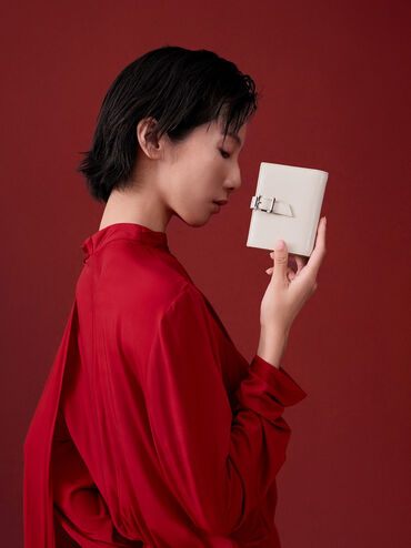 Bryna Belted Wallet, Cream, hi-res