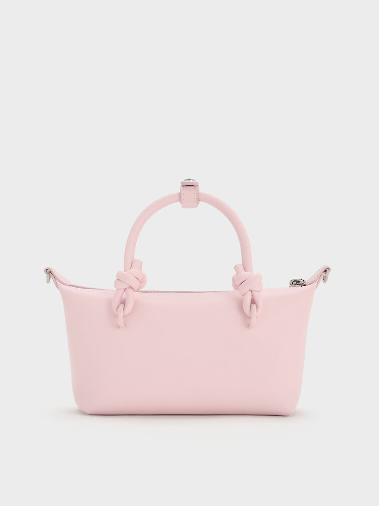Sammie Knotted-Handle Tote Bag, Cotton Candy Pink, hi-res