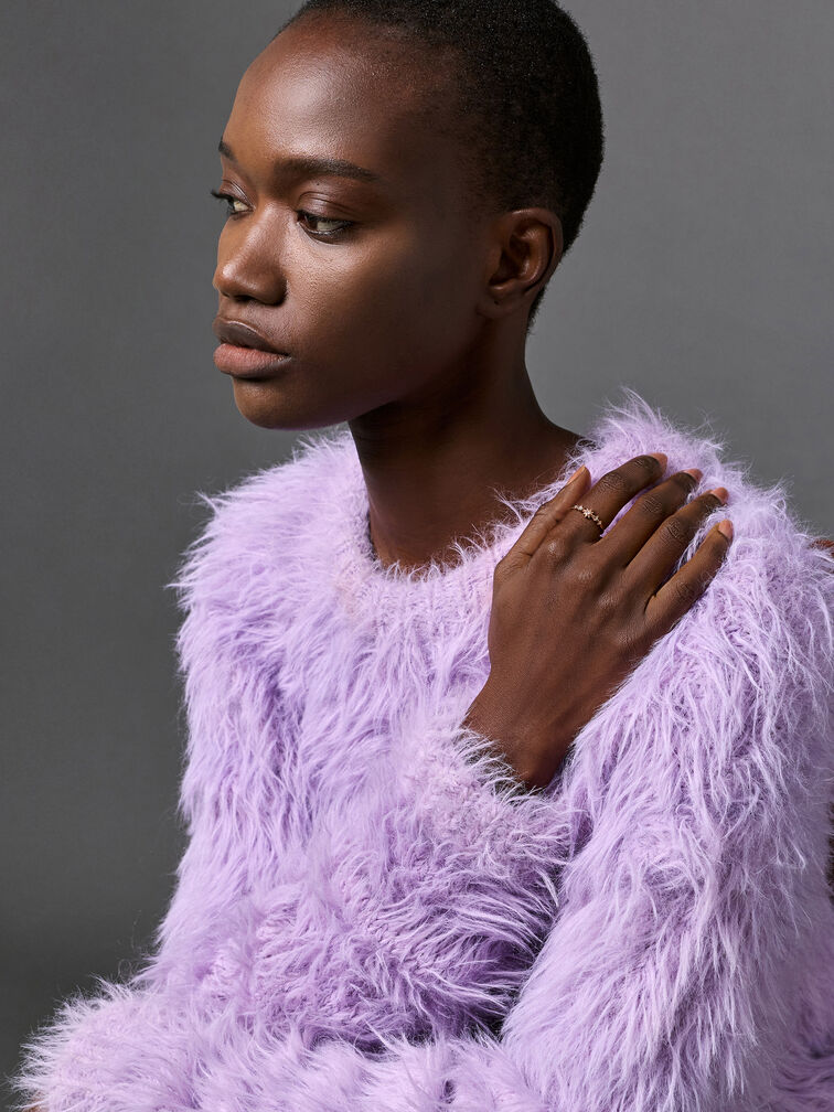 Everest Crystal Star Ring, Rose Gold, hi-res