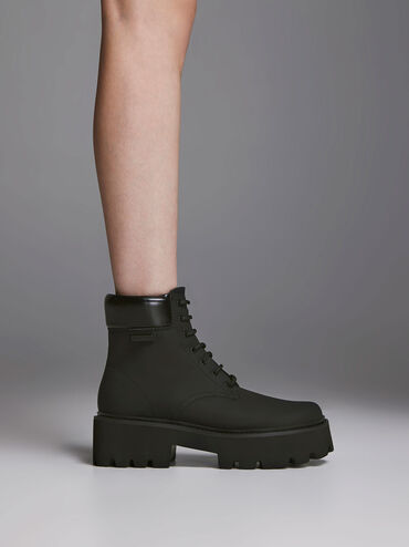 Ripley Ridged-Sole Ankle Boots, Black, hi-res