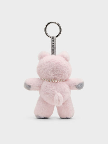 Dodie Heart-Necklace Pink Bear Charm, Multi, hi-res