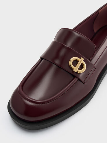 Marley Metallic-Accent Loafers, Burgundy, hi-res
