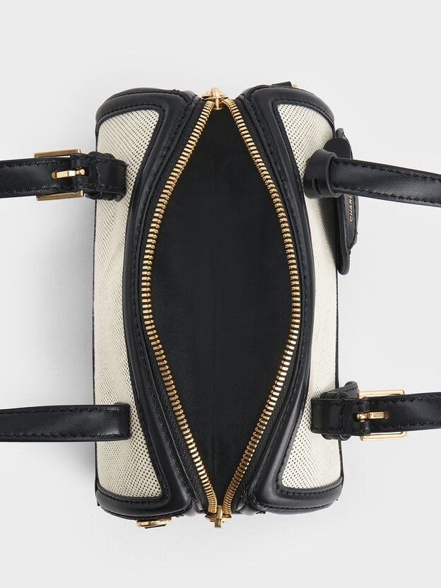 Enola Canvas Bowling Bag, Black, hi-res