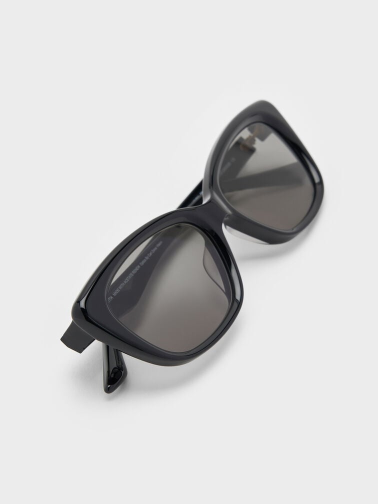 Maeva Cat-Eye Sunglasses, Black, hi-res