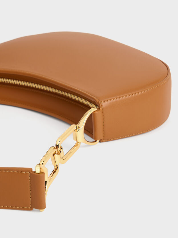 Agatha Chain-Strap Shoulder Bag, Brown, hi-res