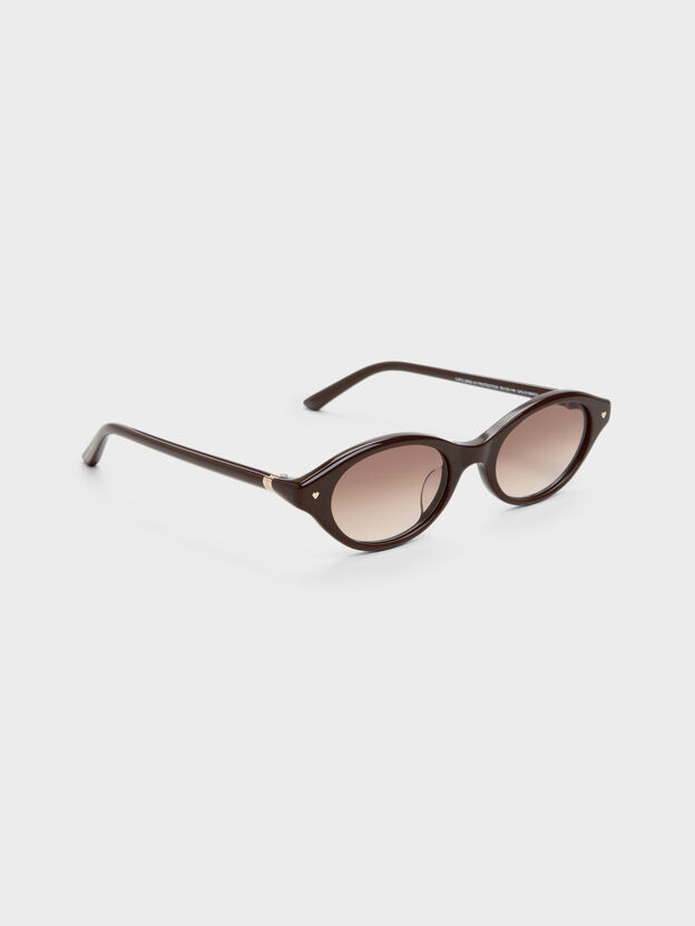 Pecola Oval Sunglasses, Wineberry Red, hi-res