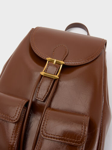 Bryna Backpack, Dark Brown, hi-res