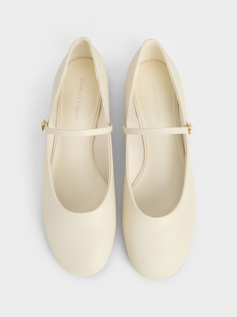 Gertrude Round-Toe Mary Janes, Chalk, hi-res