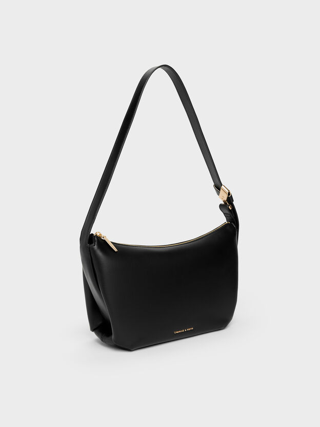 Zephyr Hobo Bag, Black, hi-res