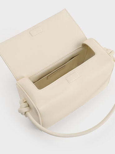 Sammie Knotted-Handle Boxy Bag, Cream, hi-res