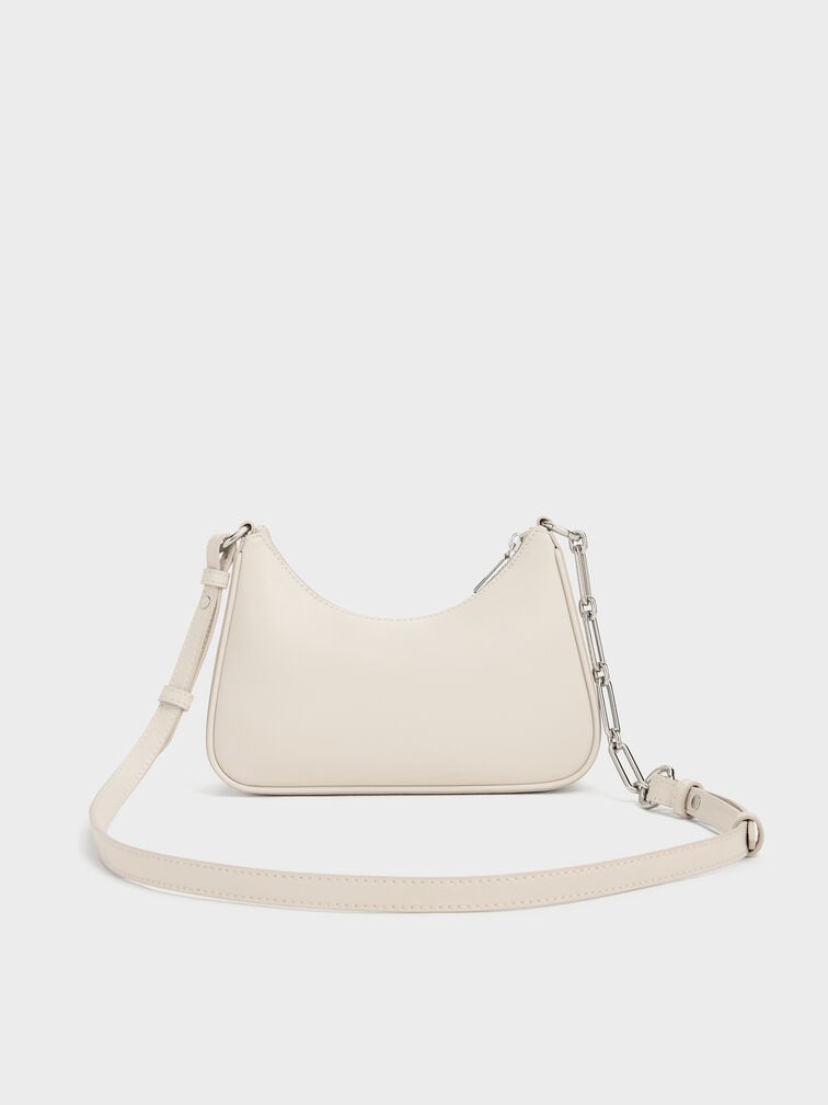 Lane Chain-Link Shoulder Bag, Shell Grey, hi-res