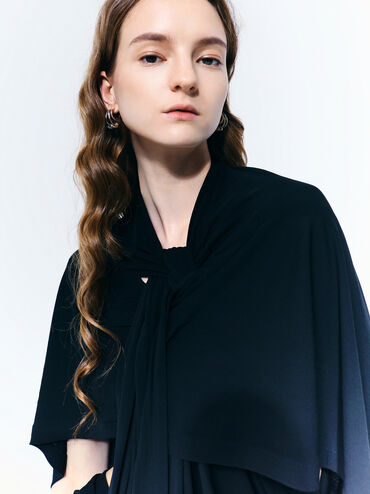 Hermione Crystal Crescent Earrings, Silver, hi-res