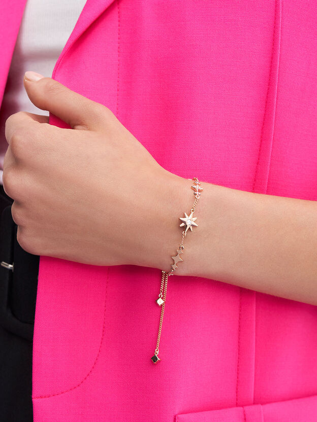 Crystal-Star Bracelet, Rose Gold, hi-res