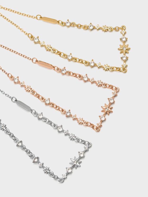 Everest Crystal Star Bracelet, Rose Gold, hi-res