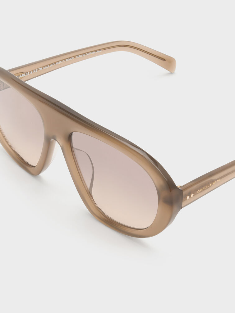Ramone Aviator Sunglasses, Sand, hi-res
