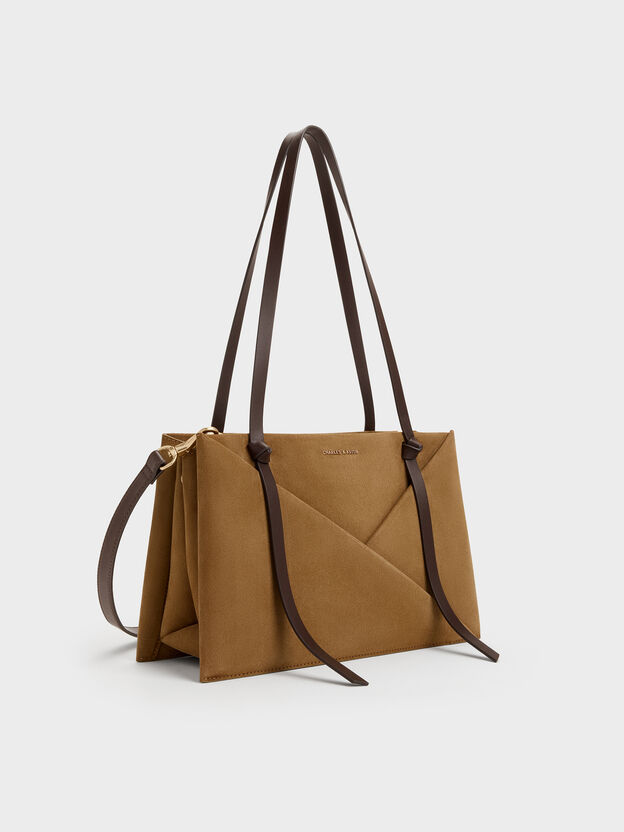 Midori Two-Tone Geometric Tote Bag, Sahara Sand, hi-res