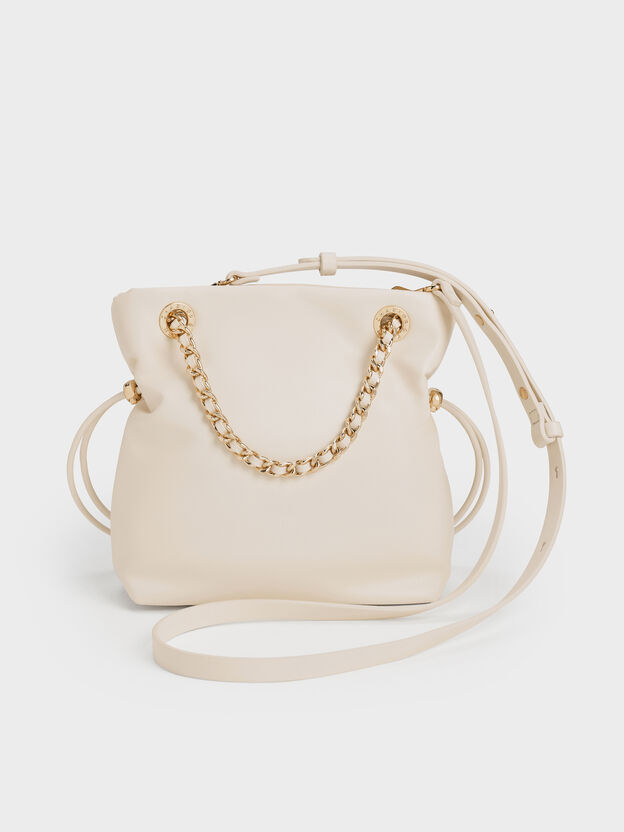 Arya Braided-Chain Crossbody Bag, Cream, hi-res