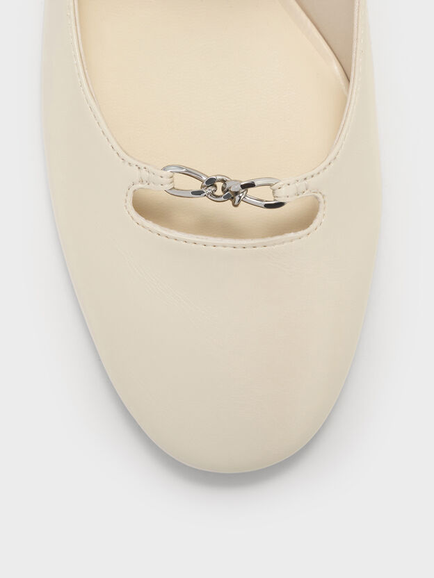 Shila Chain Mary Jane Pumps, Chalk, hi-res
