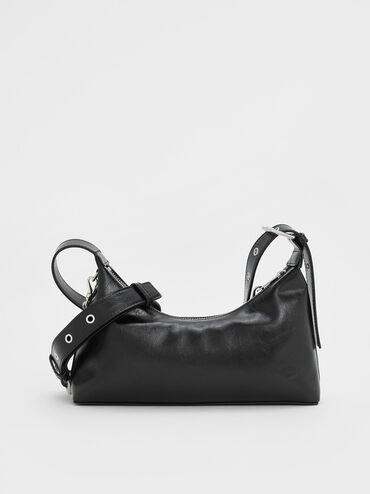Atwood Chain-Embellished Shoulder Bag, Noir, hi-res