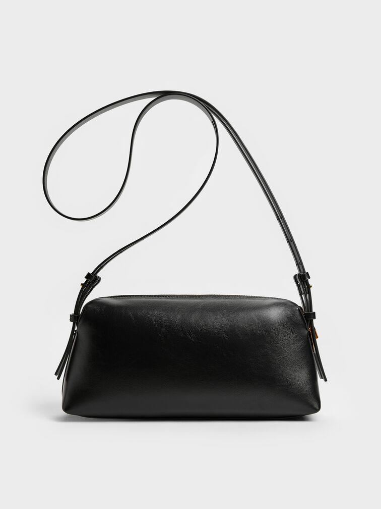 Deyna Double-Strap Shoulder Bag, Black, hi-res