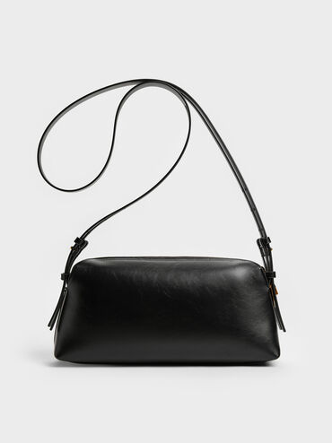 Deyna Double-Strap Shoulder Bag, Black, hi-res