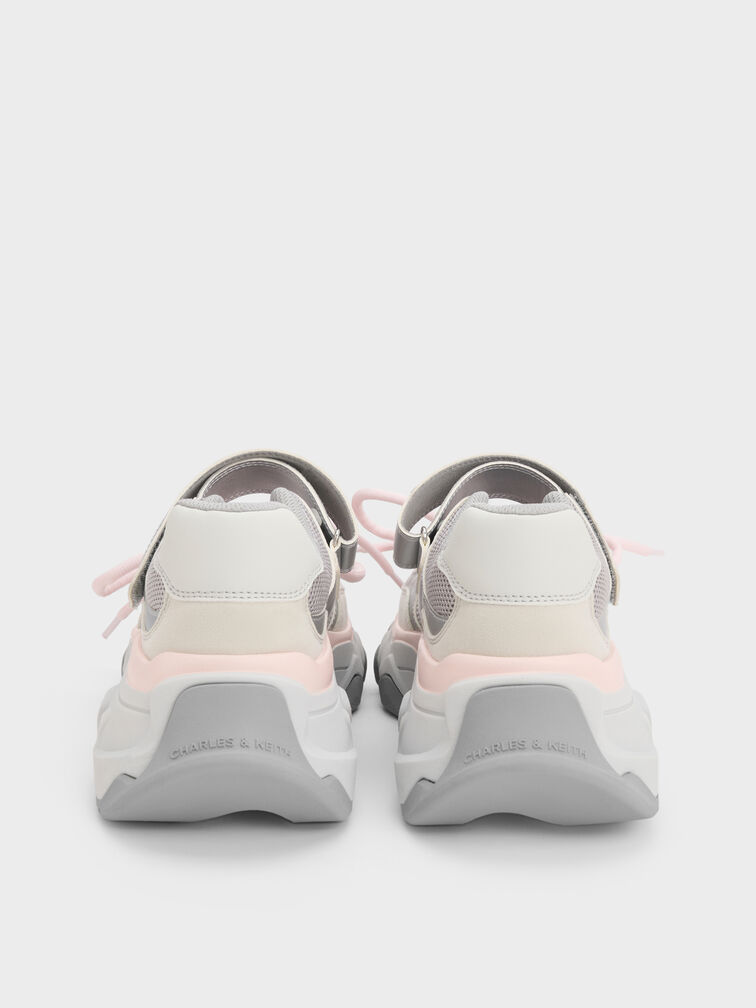 Gaskell Metallic Mesh Mary Jane Sneakers, Light Pink, hi-res