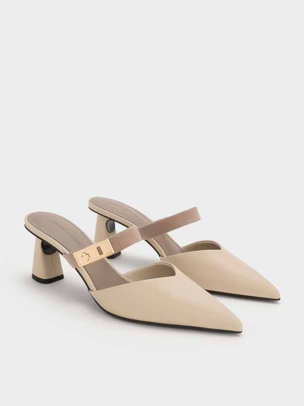 Lando Heeled Mules, Chalk, hi-res