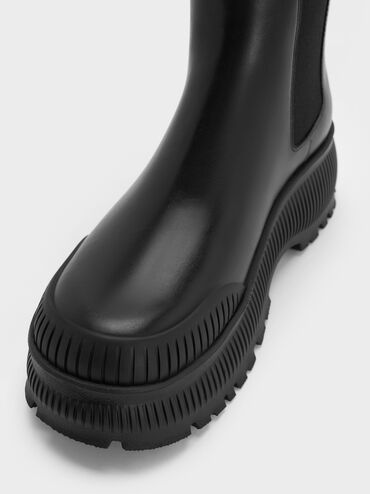 Darra Ridged-Sole Chelsea Boots, Black, hi-res