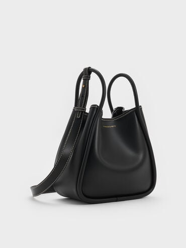 Mini Lyla Tubular Tote Bag, Black, hi-res