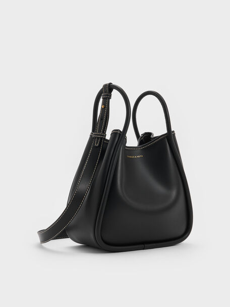 Mini Lyla Tubular Tote Bag, Black, hi-res
