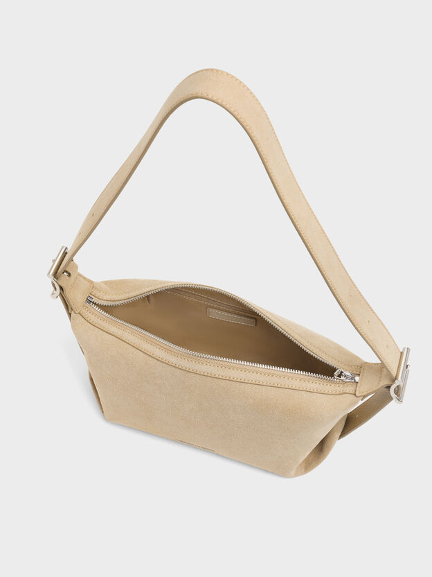 Larsen Buckle-Strap Shoulder Bag, Nutmeg Beige, hi-res