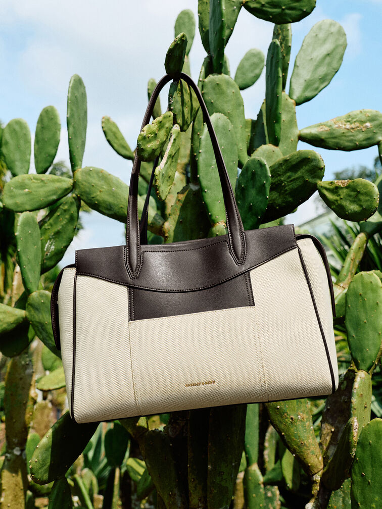 Roan Canvas Tote Bag, Espresso Brown, hi-res