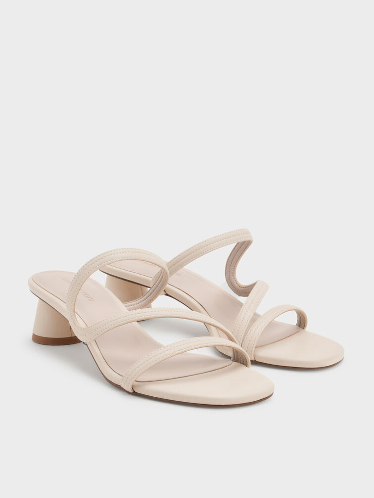 Arden Wavy Strap Mules, Chalk, hi-res