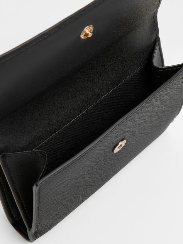 Tricha Turn-Lock Wallet, Black, hi-res