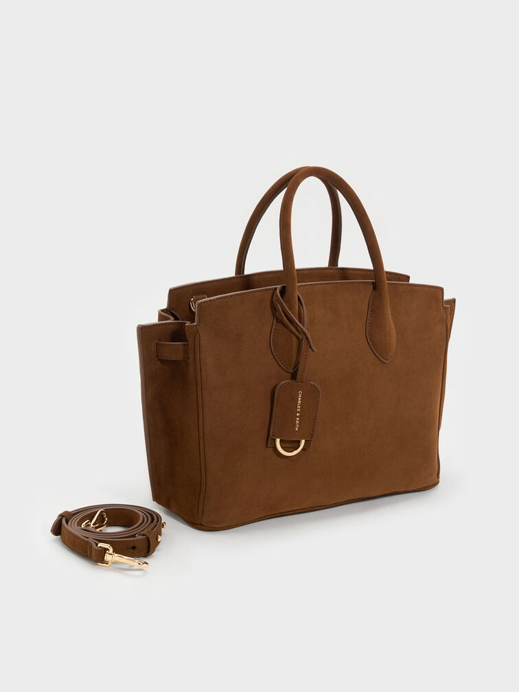 Large Ginevra Tote Bag, Pecan Brown, hi-res