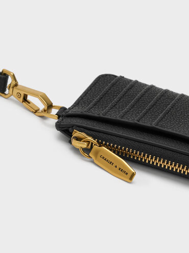 Dixie Wristlet Card Holder, Black, hi-res